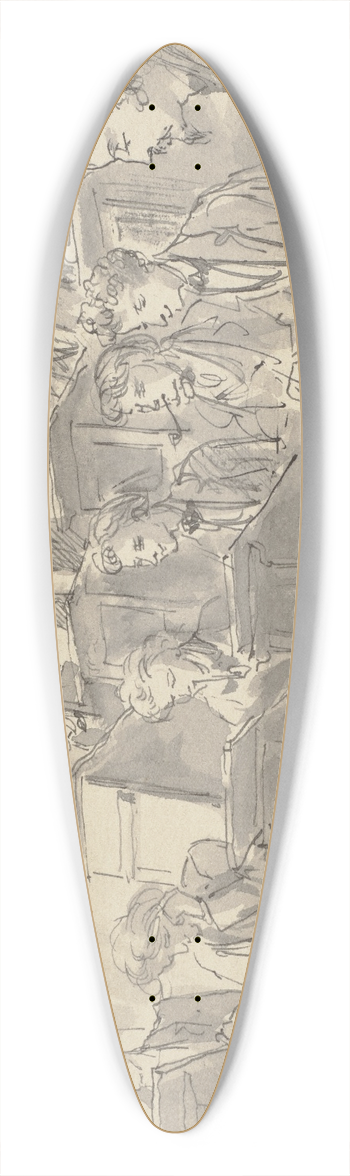 Wilhelm Amandus Beer - Im Aktsaal des Stdelschen Kunstinstituts 39.3 inch art pintail longboard deck