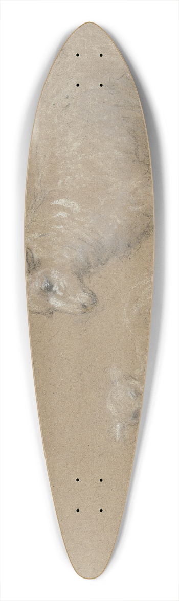 Wilhelm Amandus Beer - Sheep and lamb 39.3 inch art pintail longboard deck