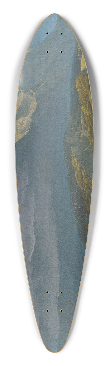 Wilhelm Bendz - Mountain landscape. 39.3 inch art pintail longboard deck
