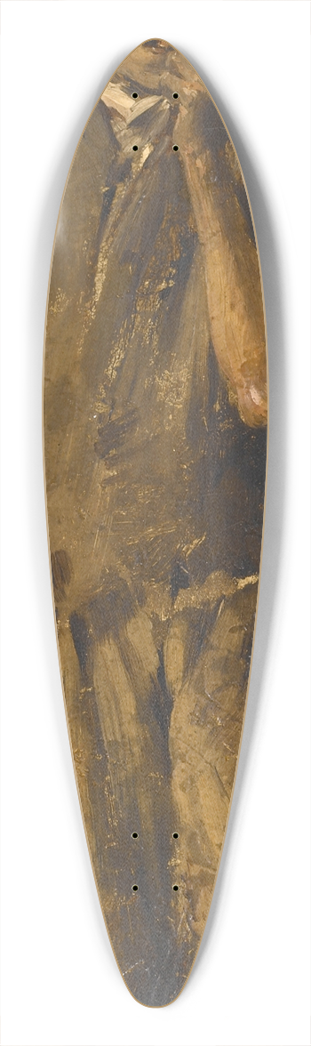 Wilhelm Busch - Boy Biting his Nails 39.3 inch art pintail longboard deck