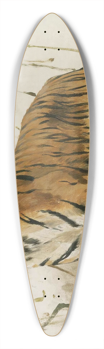 Wilhelm Kuhnert - Study Of A Tiger 39.3 inch art pintail longboard deck