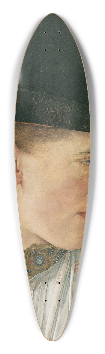 Wilhelm Leibl - Kopf eines Bauernmdchens 39.3 inch art pintail longboard deck