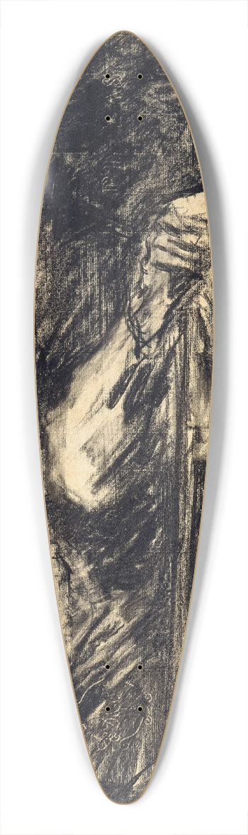 Wilhelm Leibl - The Hunters 39.3 inch art pintail longboard deck