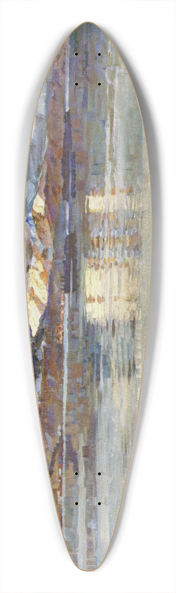 Wilhelm Ludwig Lehmann - Winterstimmung am Zrichsee 39.3 inch art pintail longboard deck