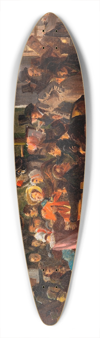 Wilhelm Marstrand - Scene from an auction 39.3 inch art pintail longboard deck