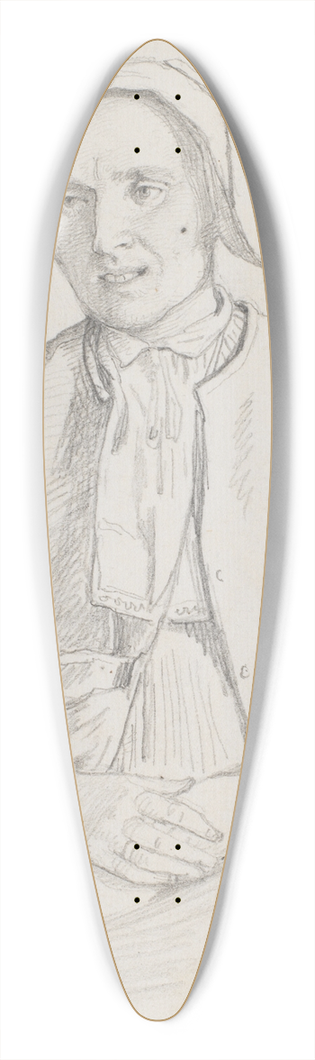 Wilhelm Marstrand - Siddende svensk kone, knstykke 39.3 inch art pintail longboard deck