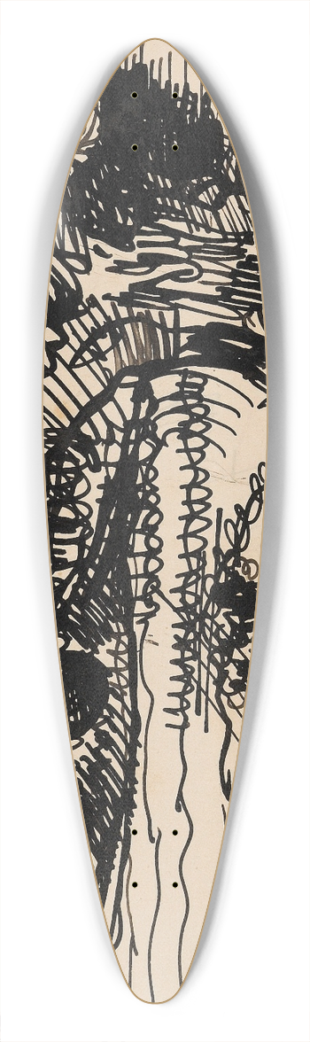 Wilhelm Morgner - Landschaft 39.3 inch art pintail longboard deck