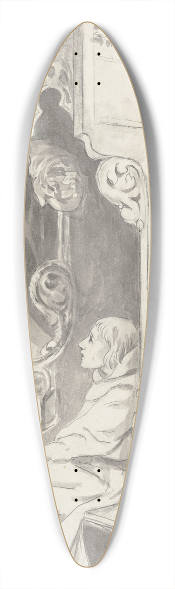 Wilhelm Steinhausen - Diether back in the monastery 39.3 inch art pintail longboard deck