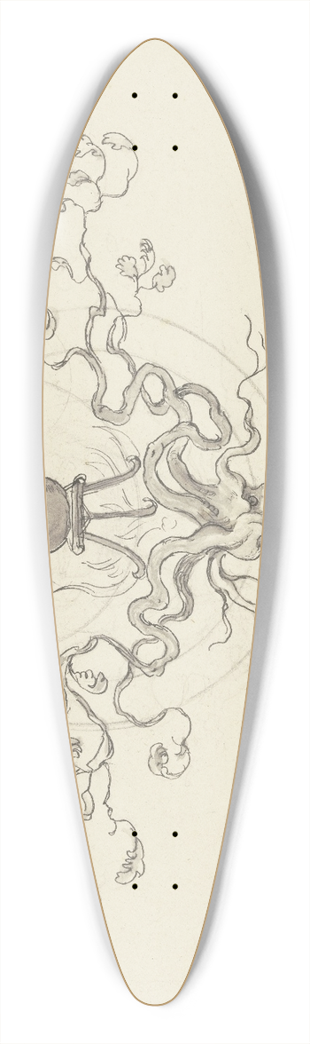 Wilhelm Steinhausen - Final vignette 39.3 inch art pintail longboard deck