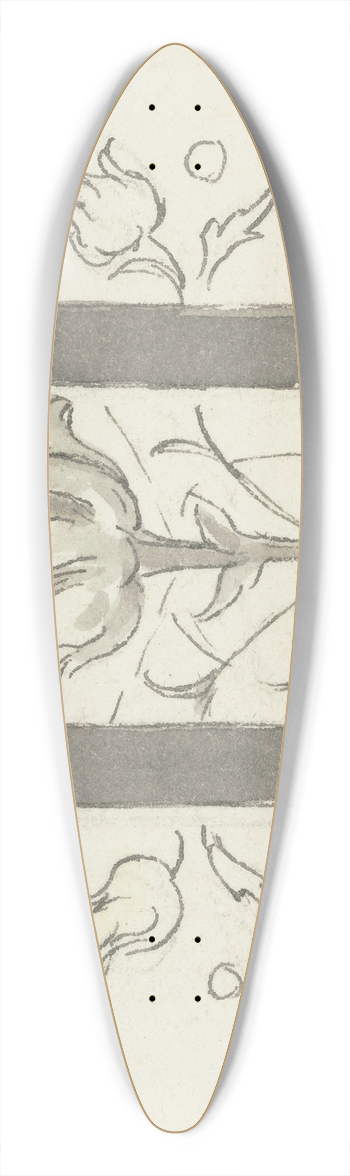 Wilhelm Steinhausen - Initial U 39.3 inch art pintail longboard deck