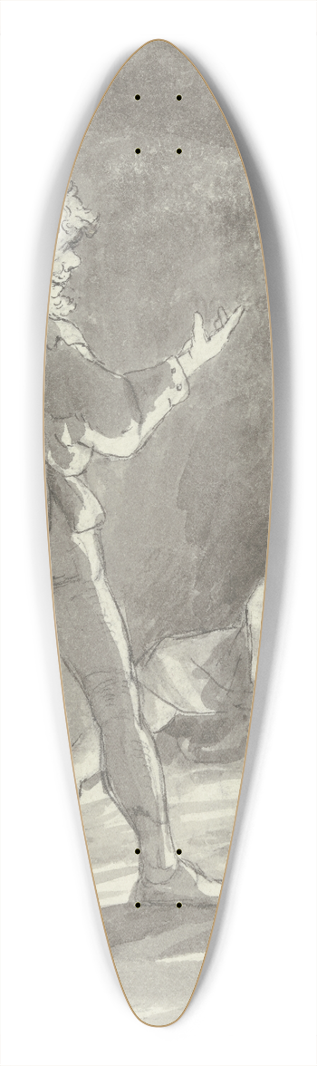 Wilhelm Steinhausen - Prison once more for Diether 39.3 inch art pintail longboard deck