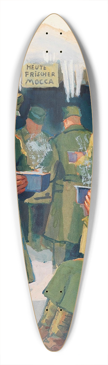 Wilhelm Thny - Heute frischer Mocca 39.3 inch art pintail longboard deck