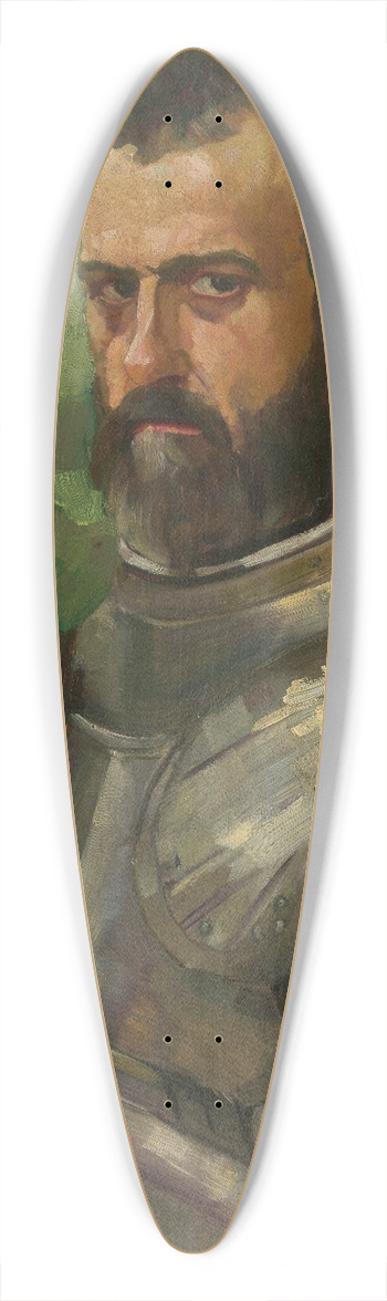 Wilhelm Trbner - Half-length Portrait of a Man in Armor 39.3 inch art pintail longboard deck