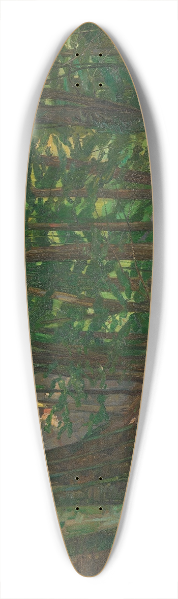 Wilhelm Trbner - Stift Neuburg, Parkmauer mit Forellenteich II 39.3 inch art pintail longboard deck