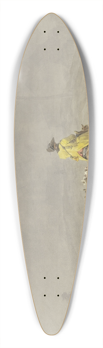 Wilhelm von Kobell - Reitender Postillion mit zwei Handpferden in winterlicher Landschaft 39.3 inch art pintail longboard deck