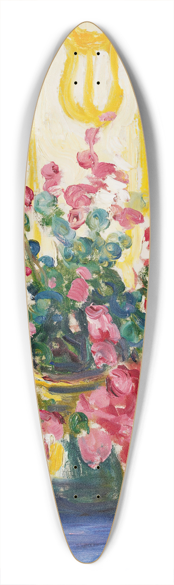 Wilho Sjstrm - Flowers 39.3 inch art pintail longboard deck