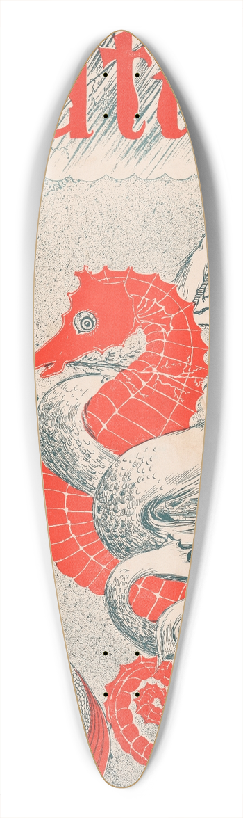 Willard Bonte - Outing for April, 1896 39.3 inch art pintail longboard deck