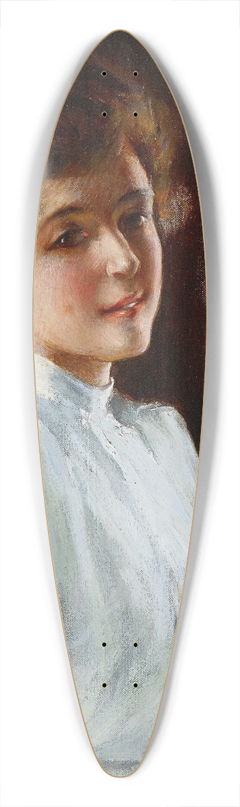 Willard Leroy Metcalf - A Young Girl 39.3 inch art pintail longboard deck