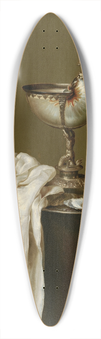 Willem Claesz Heda - Still Life with Nautilus Cup 39.3 inch art pintail longboard deck