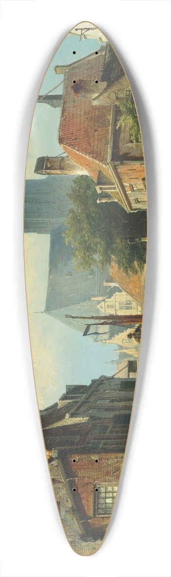 Willem Koekkoek - Unloading the hay barge 39.3 inch art pintail longboard deck