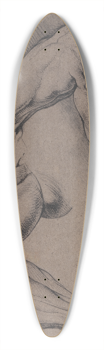 Willem Panneels - Anatomisk studie corch To studier af en mands flede, venstre arm 39.3 inch art pintail longboard deck