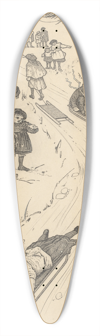 Willem Pothast - Sleende kinderen 39.3 inch art pintail longboard deck