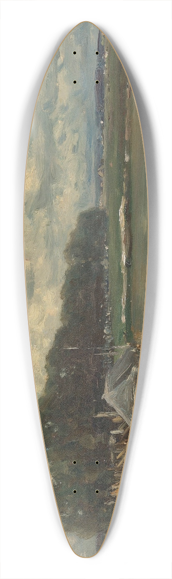 Willem Roelofs - De brug over de IJssel bij Doesburg 39.3 inch art pintail longboard deck