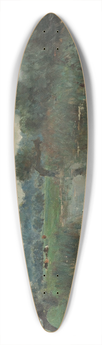 Willem Roelofs - Water Meadows on the River IJssel 39.3 inch art pintail longboard deck