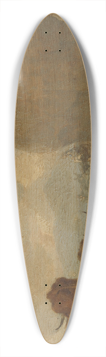 Willem Romeyn - Livestock by a River 39.3 inch art pintail longboard deck