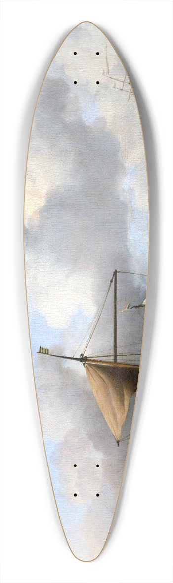 Willem van de Velde the Younger - A Brisk Breeze 39.3 inch art pintail longboard deck