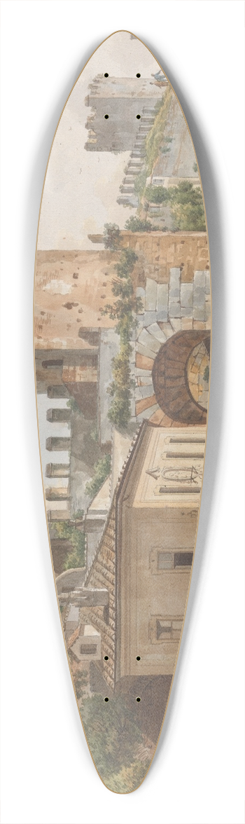 Willey Reveley - Gateway in a City Wall With Towers 39.3 inch art pintail longboard deck