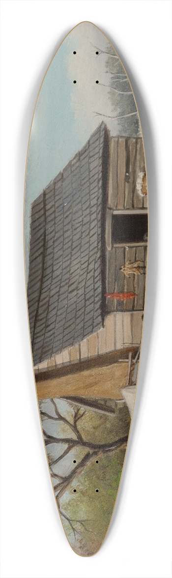 William Aiken Walker - Cabin 39.3 inch art pintail longboard deck