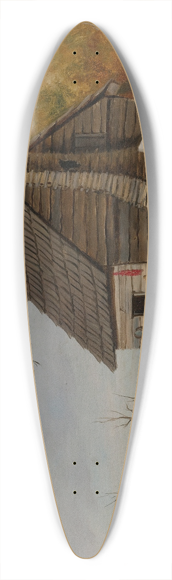 William Aiken Walker - Outside The Cabin 39.3 inch art pintail longboard deck