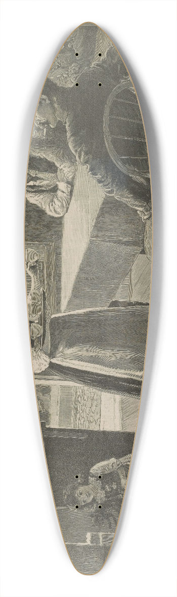 William Allen Rogers - A Sicilian caf in New York 39.3 inch art pintail longboard deck