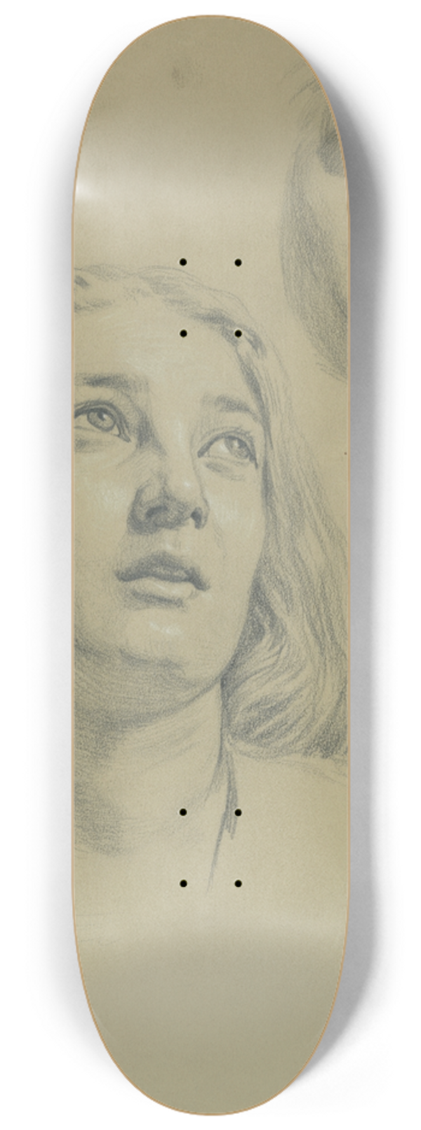 Gyula Benczr - Study of female heads 8.25 inch art skate deck