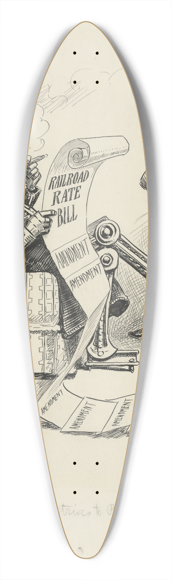William Allen Rogers - He strives to please 39.3 inch art pintail longboard deck