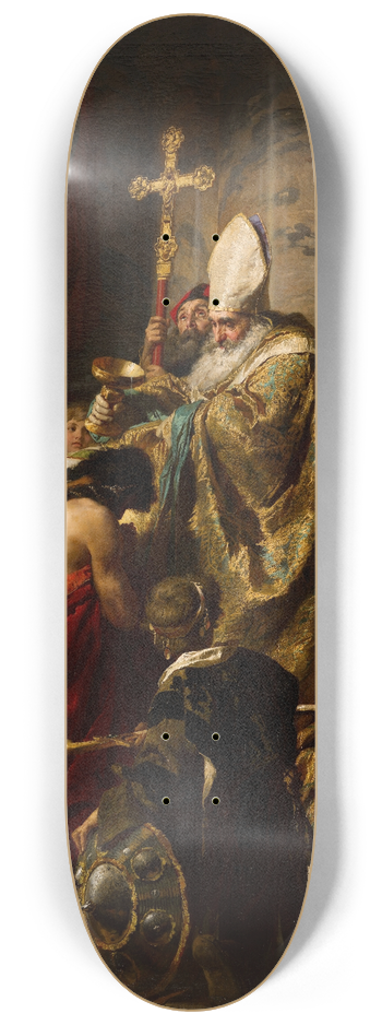Gyula Benczr - The Baptism of Vajk 8.25 inch art skate deck