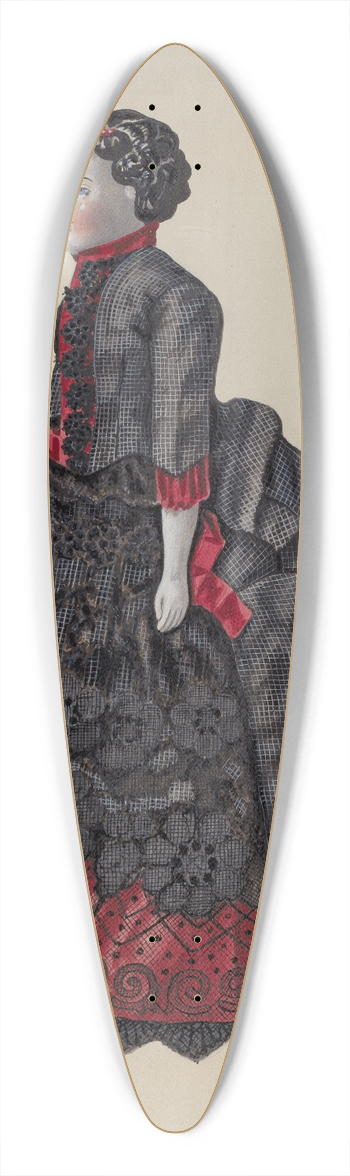 William Bos - Doll  Polly 39.3 inch art pintail longboard deck
