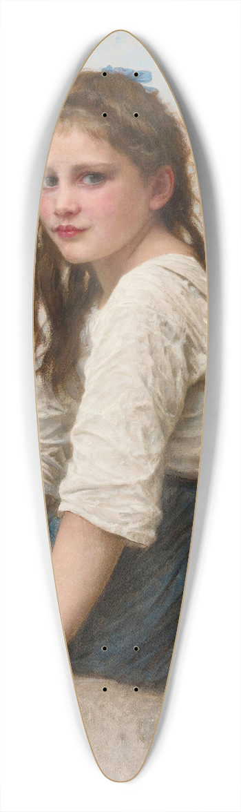 William Bouguereau - Au Bord De La Mer 39.3 inch art pintail longboard deck