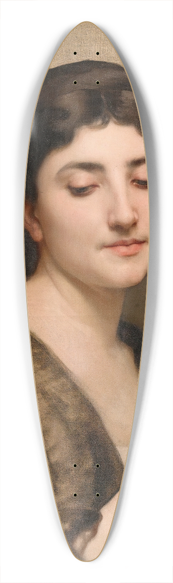 William Bouguereau - A Young Woman with a Fan 39.3 inch art pintail longboard deck