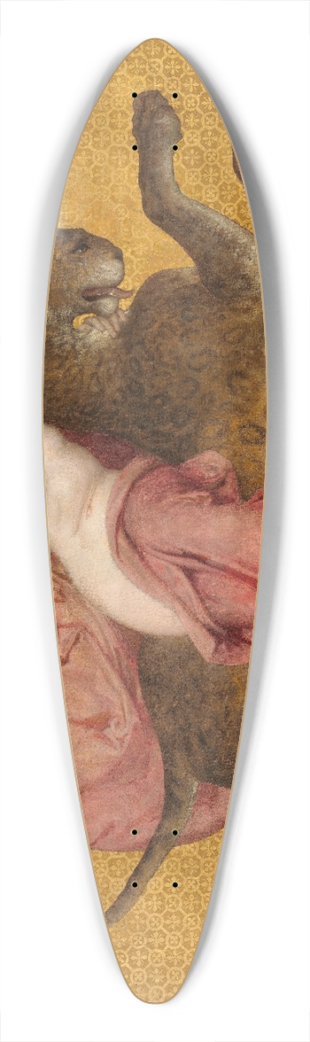 William Bouguereau - Bacchante on a Panther 39.3 inch art pintail longboard deck