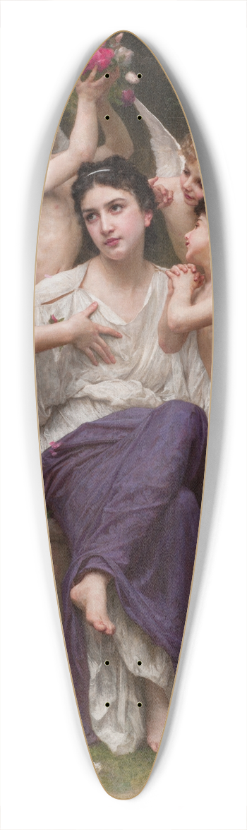 William Bouguereau - Dream of Spring (Rve de printemps) 39.3 inch art pintail longboard deck
