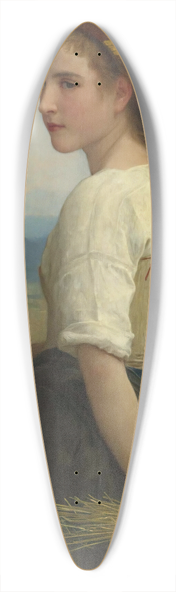 William Bouguereau - Glaneuse 39.3 inch art pintail longboard deck