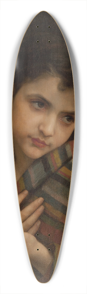 William Bouguereau - La frileuse 39.3 inch art pintail longboard deck