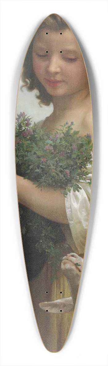 William Bouguereau - La petite Esmralda 39.3 inch art pintail longboard deck