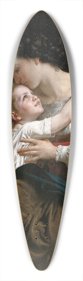 William Bouguereau - Le lever 39.3 inch art pintail longboard deck