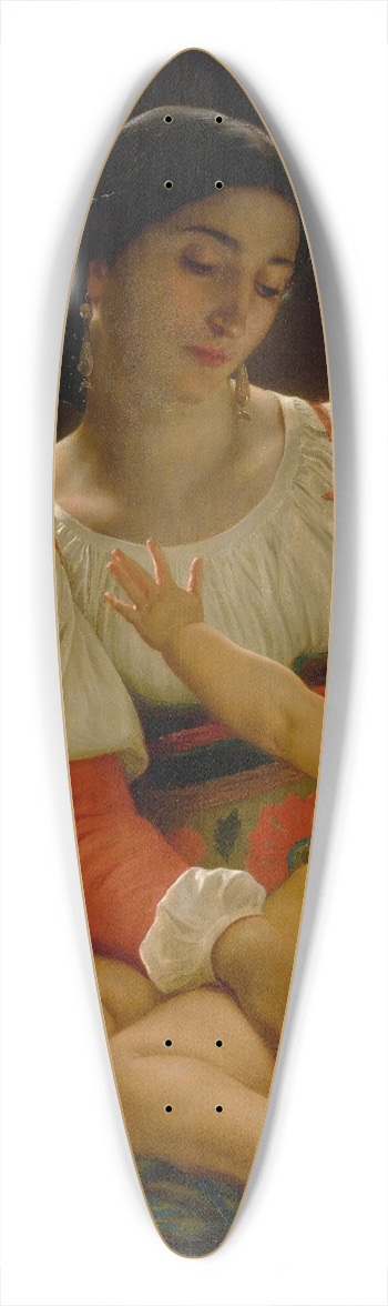 William Bouguereau - Le Rveil 39.3 inch art pintail longboard deck