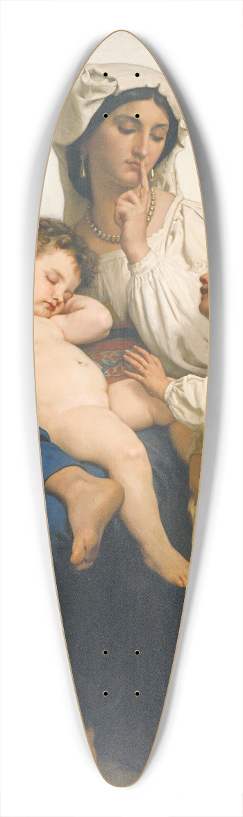 William Bouguereau - Le Sommeil 39.3 inch art pintail longboard deck