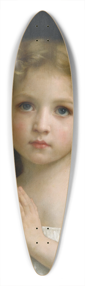 William Bouguereau - Little Girl 39.3 inch art pintail longboard deck