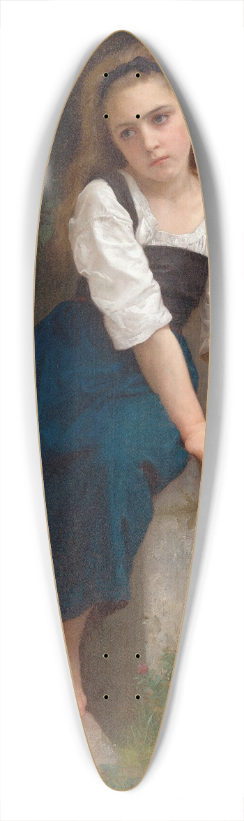 William Bouguereau - Orpheline  La Fontaine 39.3 inch art pintail longboard deck